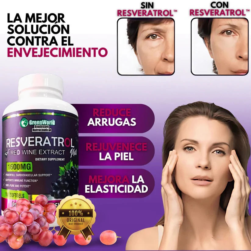 Resveratrol en Capsulas Antioxidante Poderoso🍇 + ENVIO GRATIS 🚚